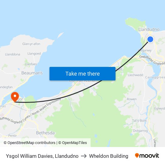 Ysgol William Davies, Llandudno to Wheldon Building map