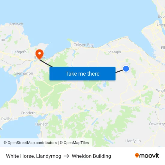 White Horse, Llandyrnog to Wheldon Building map