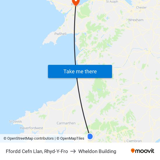 Ffordd Cefn Llan, Rhyd-Y-Fro to Wheldon Building map