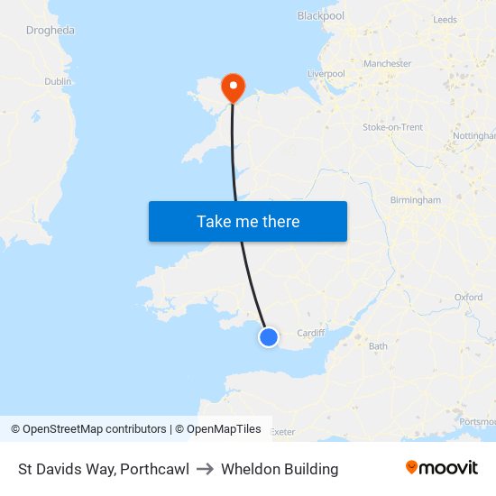 St Davids Way, Porthcawl to Wheldon Building map