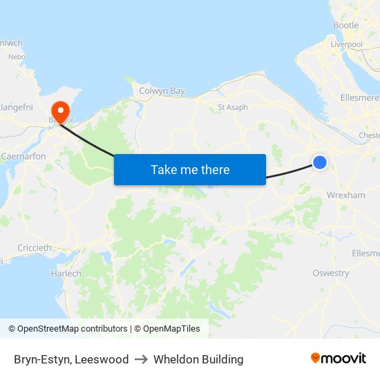 Bryn-Estyn, Leeswood to Wheldon Building map