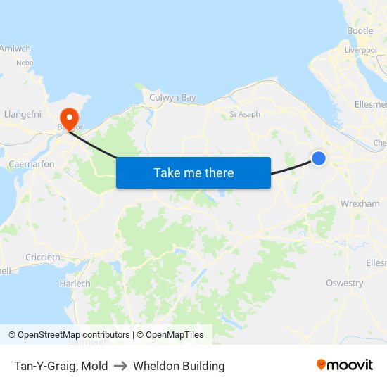 Tan-Y-Graig, Mold to Wheldon Building map