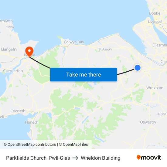 Parkfields Church, Pwll-Glas to Wheldon Building map