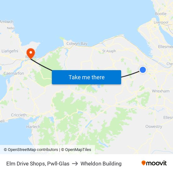 Elm Drive Shops, Pwll-Glas to Wheldon Building map