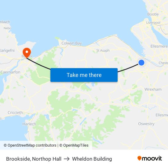 Brookside, Northop Hall to Wheldon Building map