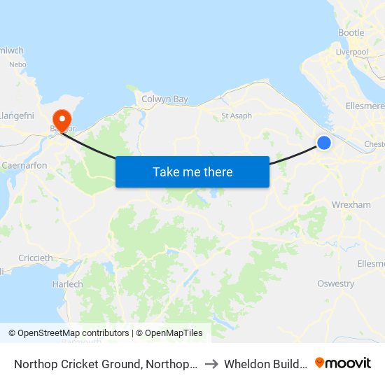 Northop Cricket Ground, Northop Hall to Wheldon Building map