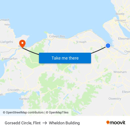 Gorsedd Circle, Flint to Wheldon Building map