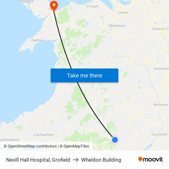 Nevill Hall Hospital, Grofield to Wheldon Building map