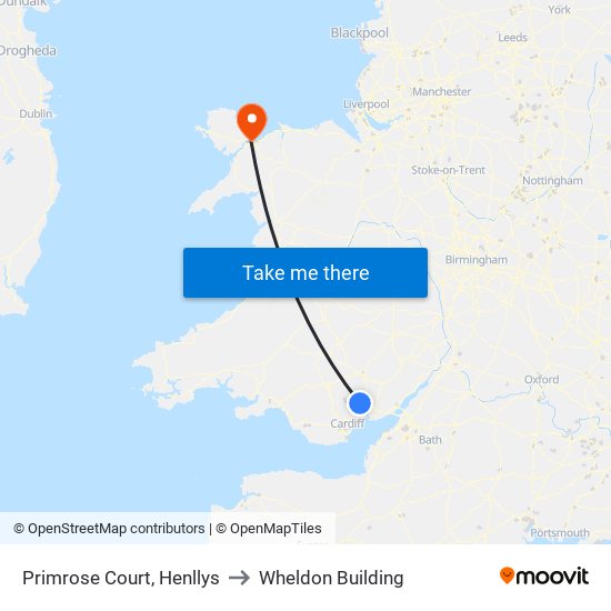 Primrose Court, Henllys to Wheldon Building map