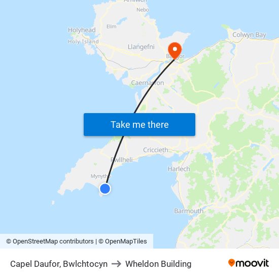 Capel Daufor, Bwlchtocyn to Wheldon Building map