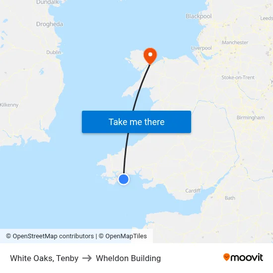 White Oaks, Tenby to Wheldon Building map