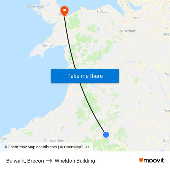 Bulwark, Brecon to Wheldon Building map