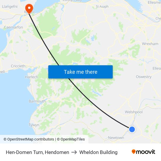 Hen-Domen Turn, Hendomen to Wheldon Building map