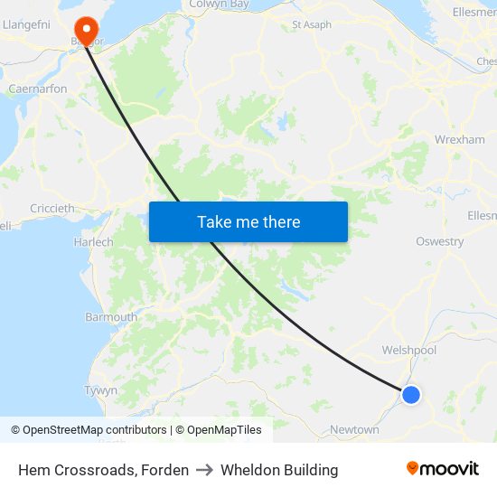 Hem Crossroads, Forden to Wheldon Building map