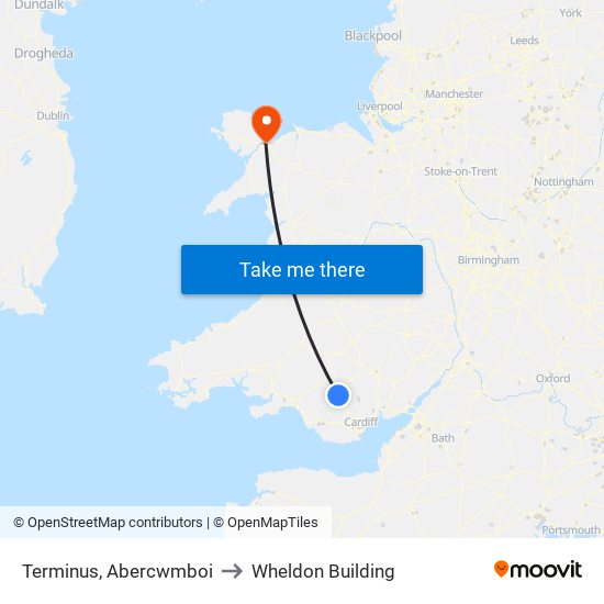 Terminus, Abercwmboi to Wheldon Building map