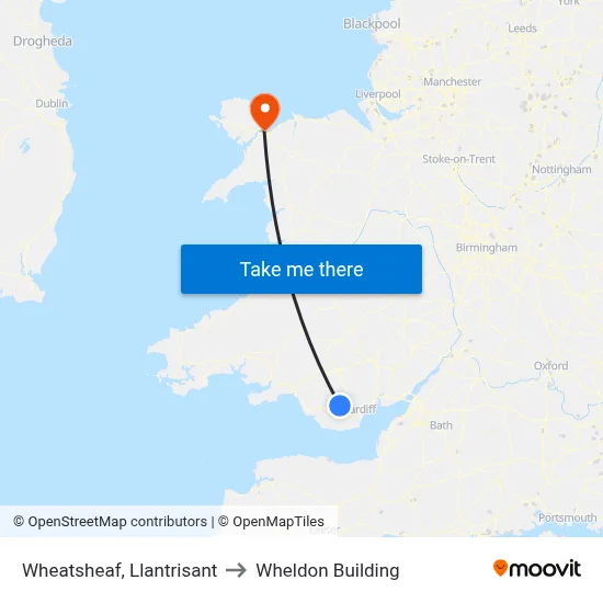 Wheatsheaf, Llantrisant to Wheldon Building map