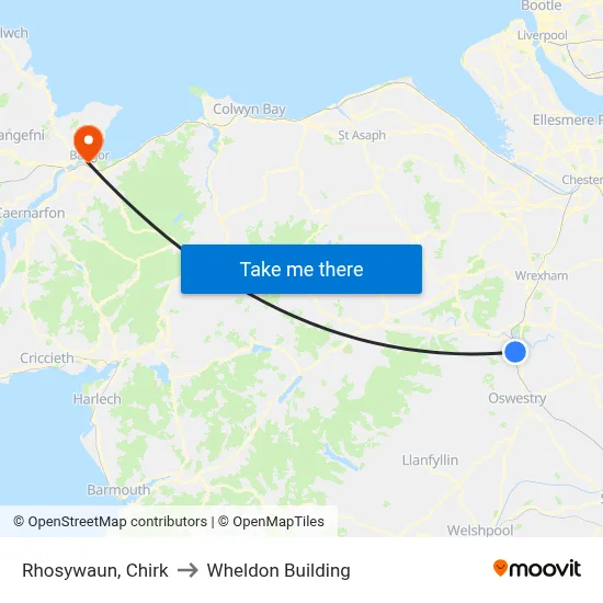 Rhosywaun, Chirk to Wheldon Building map