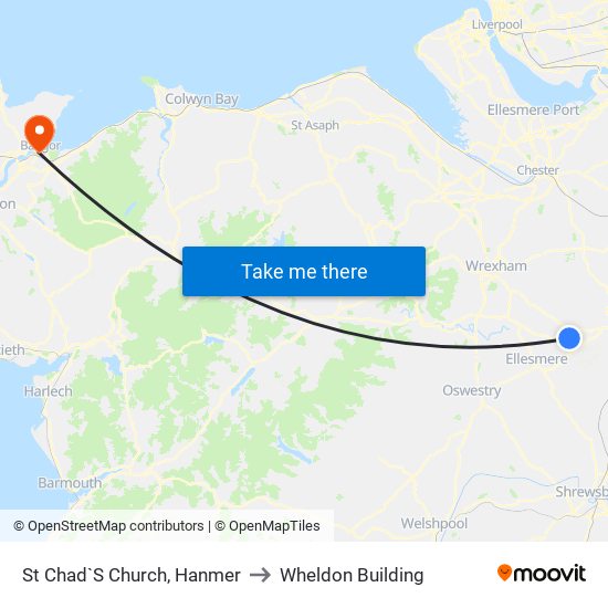 St Chad`S Church, Hanmer to Wheldon Building map