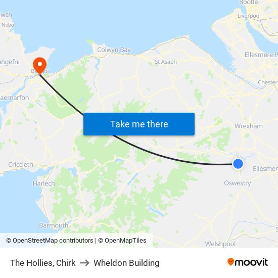 The Hollies, Chirk to Wheldon Building map