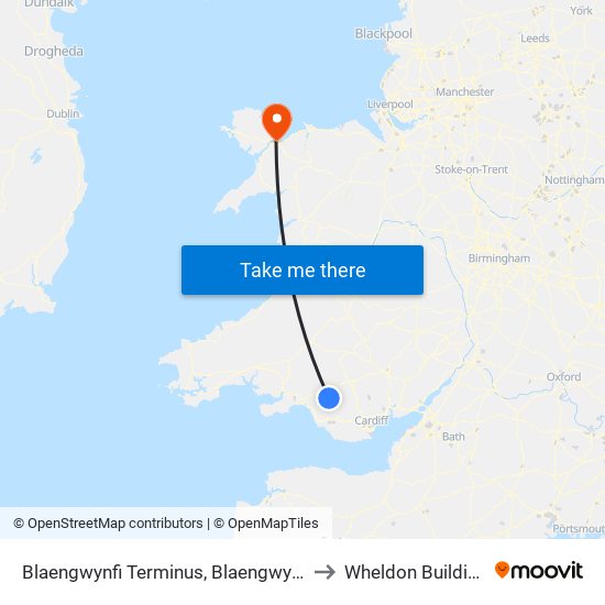 Blaengwynfi Terminus, Blaengwynfi to Wheldon Building map