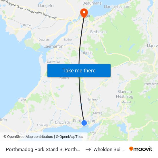 Porthmadog Park Stand B, Porthmadog to Wheldon Building map