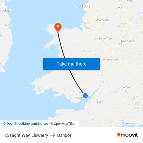 Lysaght Way, Liswerry to Bangor map