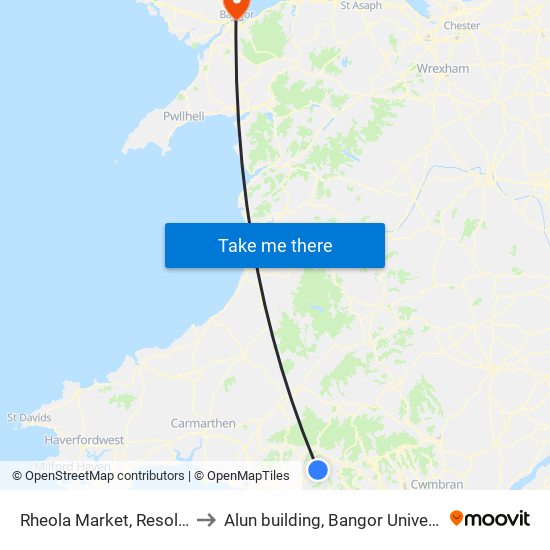 Rheola Market, Resolven to Alun building, Bangor University map