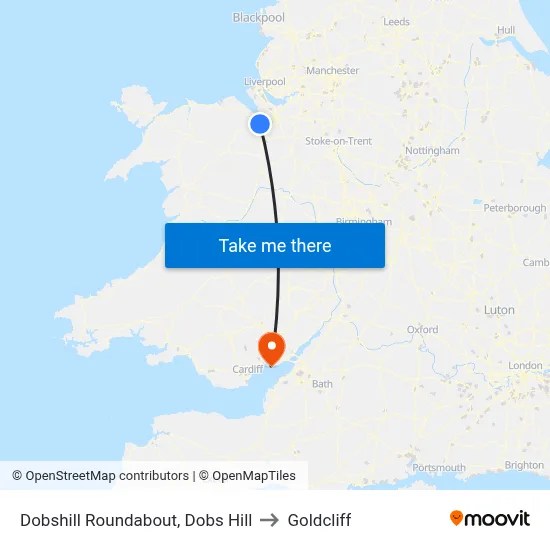Dobshill Roundabout, Dobs Hill to Goldcliff map
