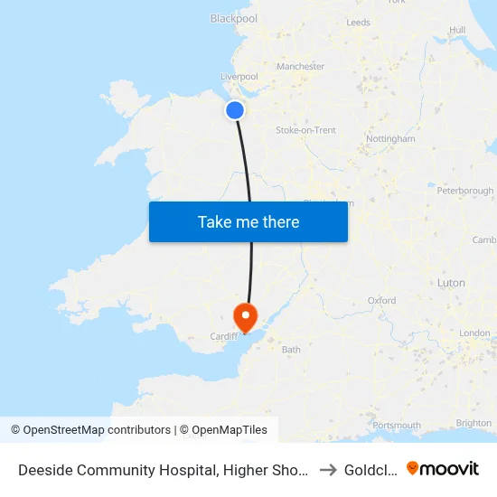 Deeside Community Hospital, Higher Shotton to Goldcliff map