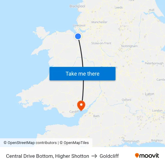 Central Drive Bottom, Higher Shotton to Goldcliff map