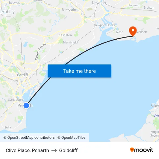Clive Place, Penarth to Goldcliff map
