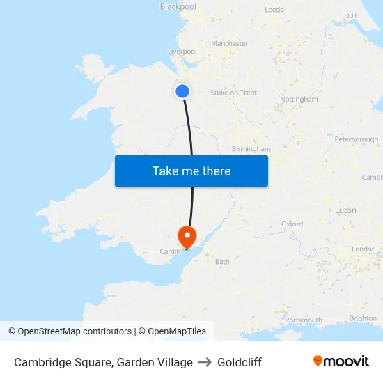 Cambridge Square, Garden Village to Goldcliff map