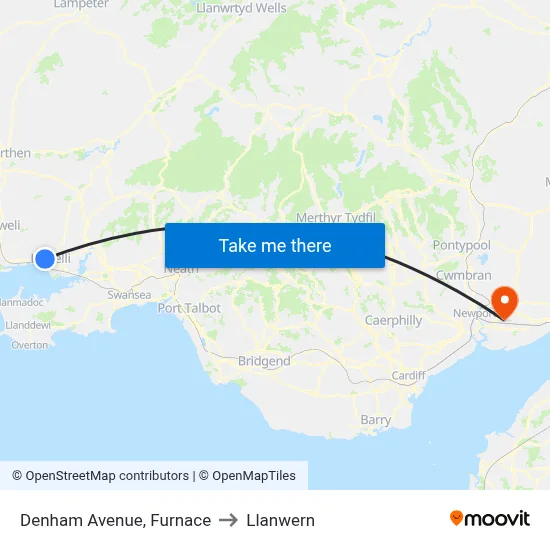 Denham Avenue, Furnace to Llanwern map