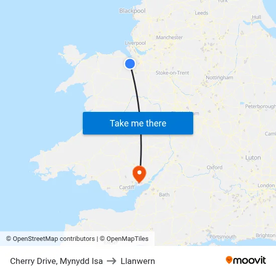 Cherry Drive, Mynydd Isa to Llanwern map
