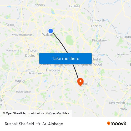 Rushall-Shelfield to St. Alphege map