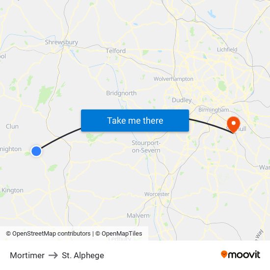 Mortimer to St. Alphege map