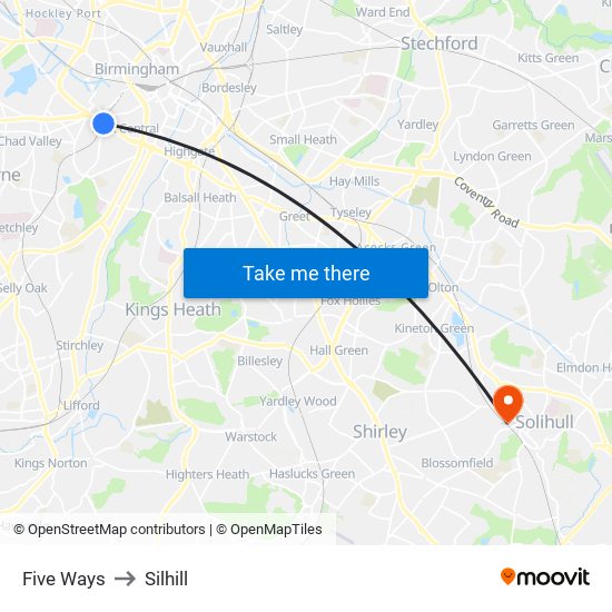 Five Ways to Silhill map