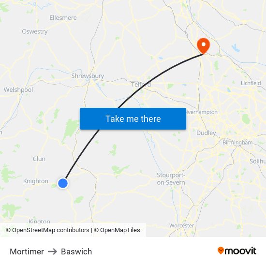 Mortimer to Baswich map