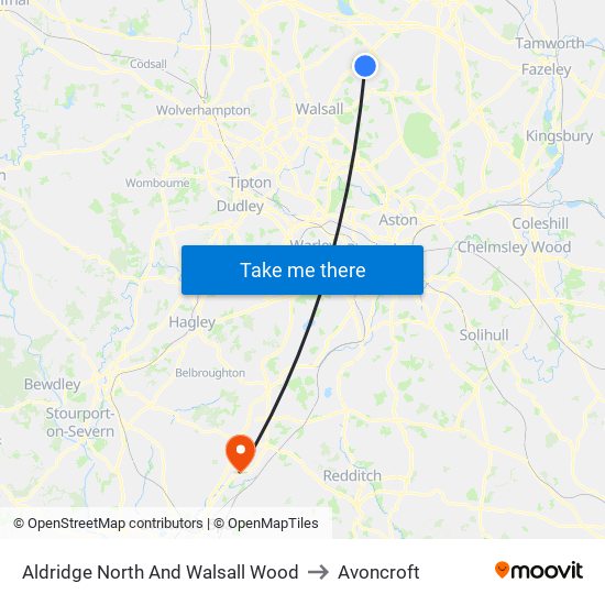 Aldridge North And Walsall Wood to Avoncroft map