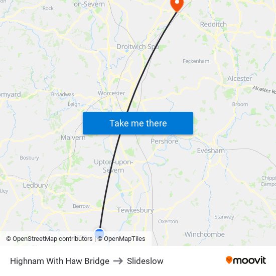 Highnam With Haw Bridge to Slideslow map