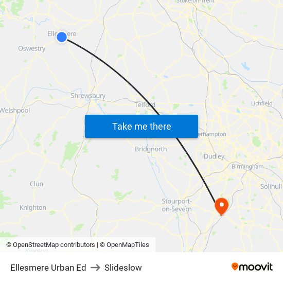 Ellesmere Urban Ed to Slideslow map