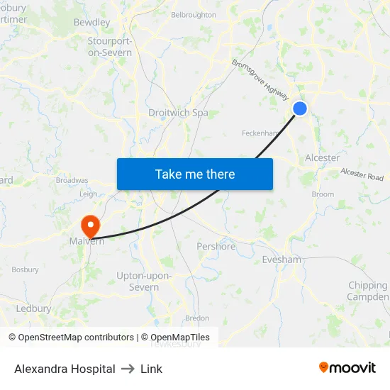 Alexandra Hospital to Link map