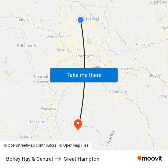 Boney Hay & Central to Great Hampton map