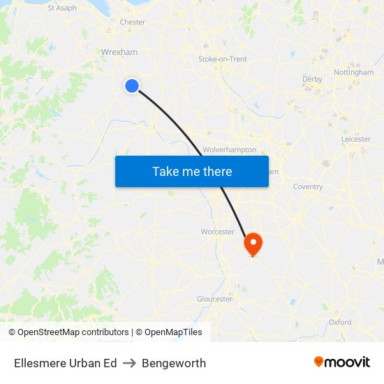Ellesmere Urban Ed to Bengeworth map