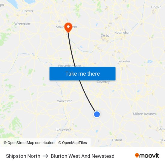 Shipston North to Blurton West And Newstead map