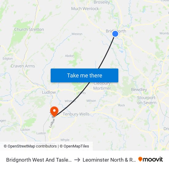 Bridgnorth West And Tasley Ed to Leominster North & Rural map