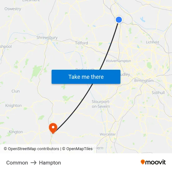 Common to Hampton map