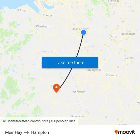 Meir Hay to Hampton map