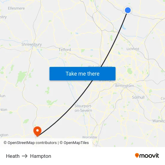 Heath to Hampton map