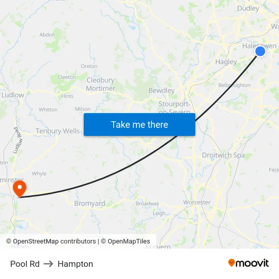 Pool Rd to Hampton map